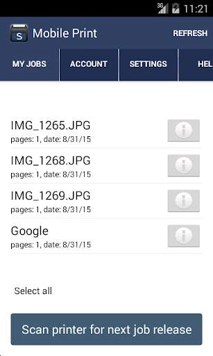 SafeCom Mobile Print screenshot 1