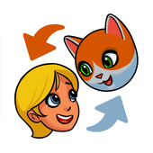 Human - cat translator joke icon