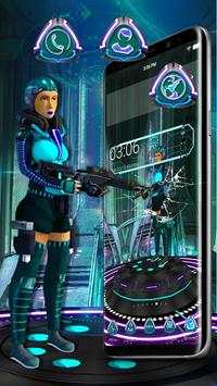 3D Warrior Girl Launcher Theme. screenshot 4