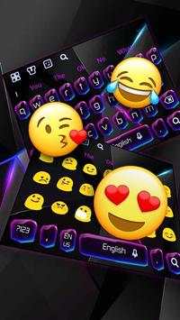 Neon Black Crystal Keyboard screenshot 3