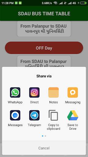 SDAU Bus Time Table screenshot 3
