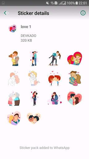 stickers kisses for whatsapp screenshot 1