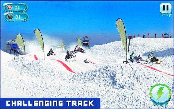 Snow mobile Racing - Offroad action screenshot 1