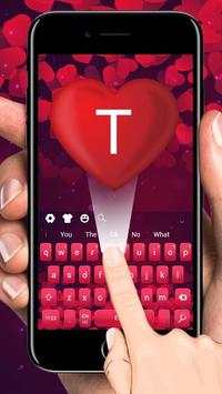 Red Love Keyboard Theme screenshot 1