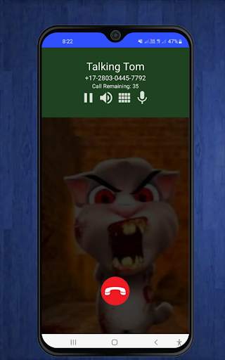 Scary Talking Tom's Video Call screenshot 1