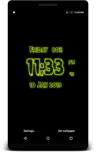 Tattoo Digital Clock Live Wallpaper screenshot 2