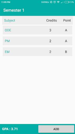UMP CGPA Calculator screenshot 2