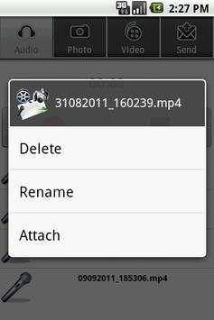 Audio, Photo, Video to E-Mail screenshot 2