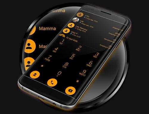 Dialer theme Flat BlackOrang स्क्रीनशॉट 6