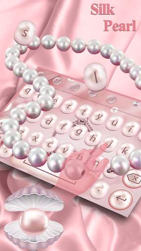 Silk Pearl Keyboard Theme screenshot 2