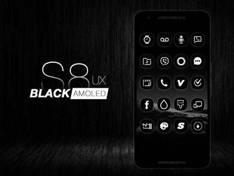 S8 Black AMOLED UX - Icon Pack screenshot 1