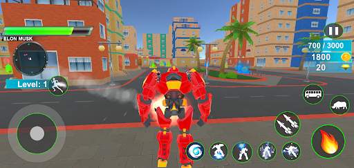 Police Bus Robot Car Game 3d screenshot 4