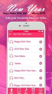 New Year Photo Video Maker with HD Music 2019 screenshot 4
