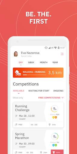 YChamp: Run tracker & Pedometer screenshot 1