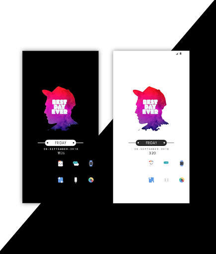 Black & White Horizon  EMUI 5 & EMUI 8 Theme screenshot 1
