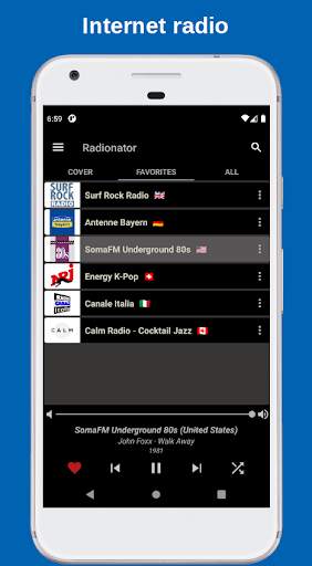 Radionator - radio player screenshot 1