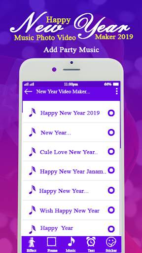 Happy New Year Music Photo Video Maker 2020 screenshot 4