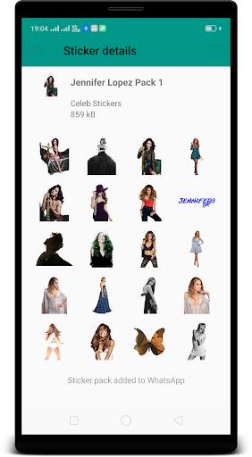 Jennifer Lopez WAStickerApps : Stickers 4 Whatsapp screenshot 2