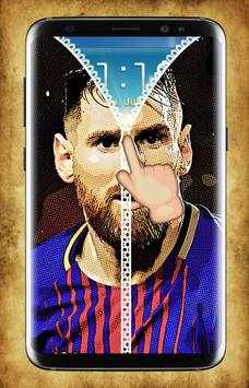 Lionel Messi Zipper Lock Screen 3 تصوير الشاشة