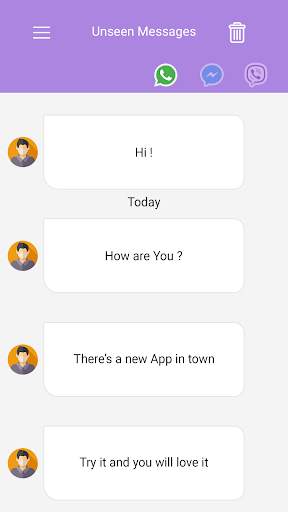 unseen  App for Whatsapp, Fb screenshot 4