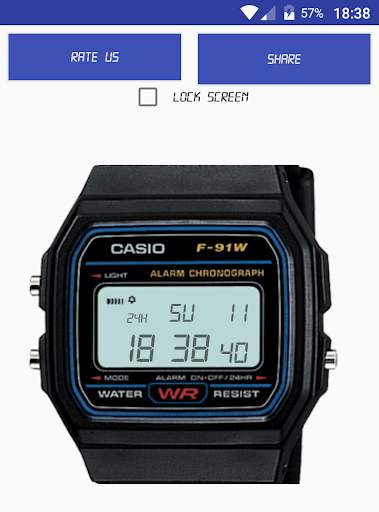 Casio F-91W Watch Widget screenshot 4