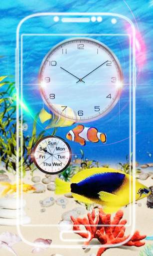 Aquarium Clock live wallpaper screenshot 2