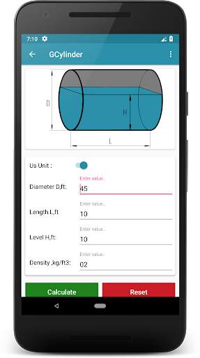 Tank volume calculator screenshot 1