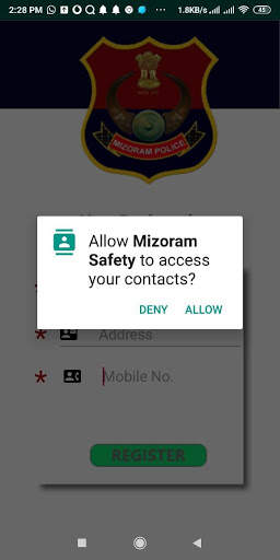 Mizoram Safety App screenshot 1