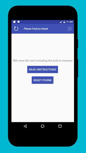Phone Factory Reset screenshot 1