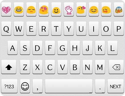 Simple White Emoji Keyboard screenshot 5