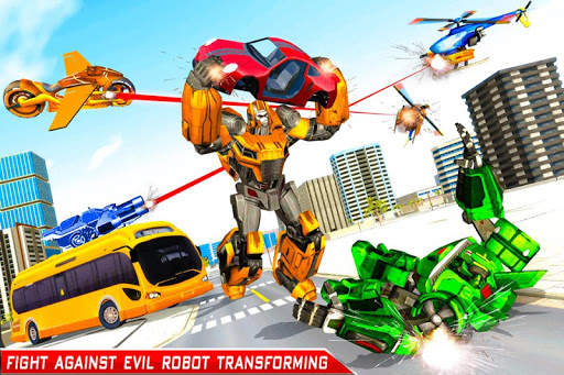 Gorilla Robot transforming game: Bus Robot Car war screenshot 1