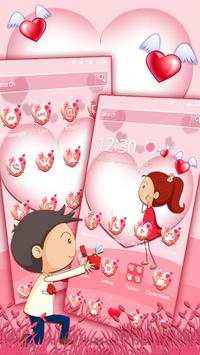 Cute Love Couple Theme screenshot 2