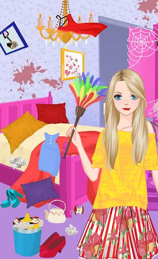 Princess House Cleaning - Messy Bedroom Games screenshot 1