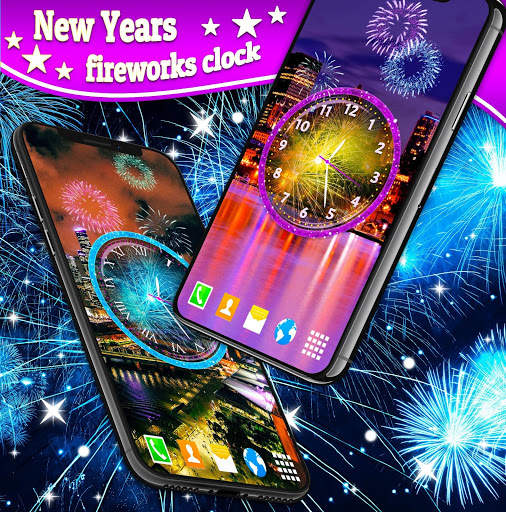 New Years Clock 🎆 2021 Fireworks Live Wallpaper screenshot 2