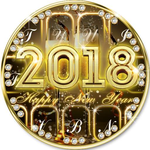 Happy New Year 2018 keyboard 10001006