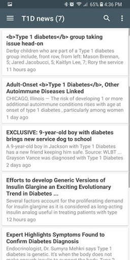 Free Type 1 Diabetes News screenshot 2