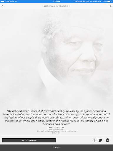 Nelson Mandela Quotations Lite screenshot 3