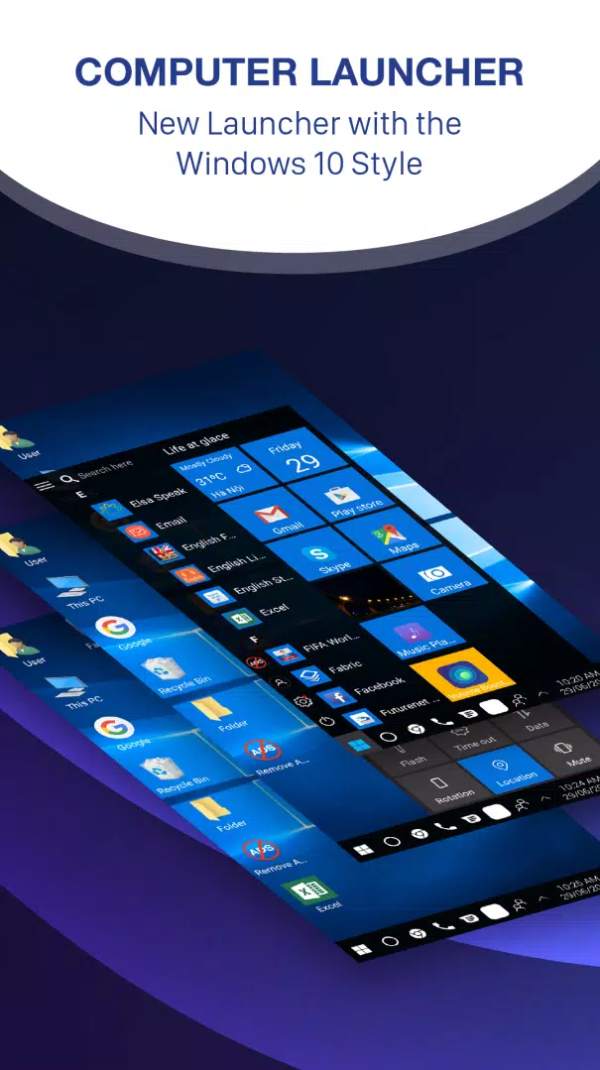 Computer launcher -Best launcher 2019 -for WIN 10 screenshot 1