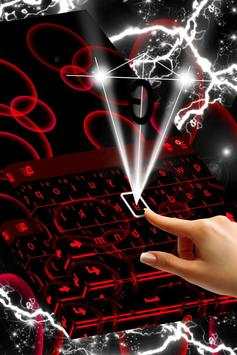 Neon Red Keyboard 2 تصوير الشاشة