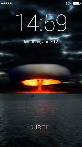 Nuclear Bomb Lock Screen 5 تصوير الشاشة