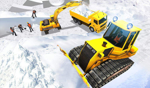 Snow Park Downhill Bulldozer Construction games screenshot 6