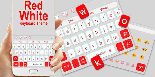 Red White Keyboard Theme screenshot 4