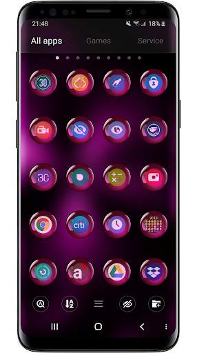 Theme Launcher - Spheres Pink Icon Changer Free screenshot 3