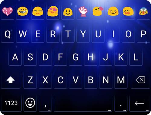 Cool Blue Love Emoji Keyboard screenshot 6