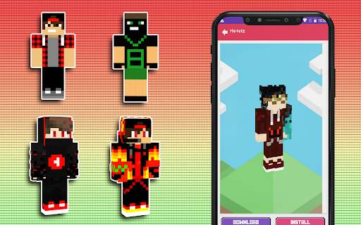 Mod Skin YouTubers for Minecraft PE screenshot 1