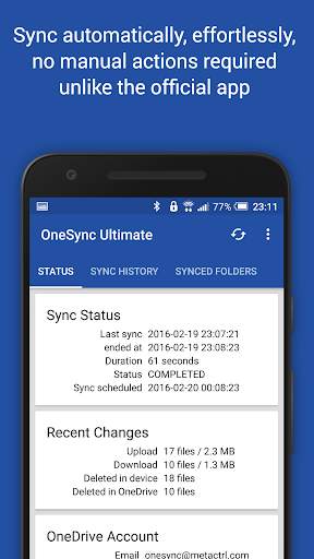 OneSync: Autosync for OneDrive screenshot 2