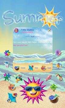 Summer Time GO SMS screenshot 1