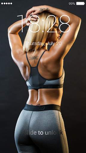 Fitness Girls Lock Screen screenshot 1