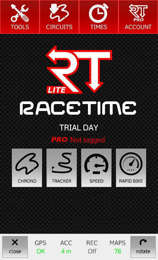 RaceTime - GPS Lap Timer LITE screenshot 2
