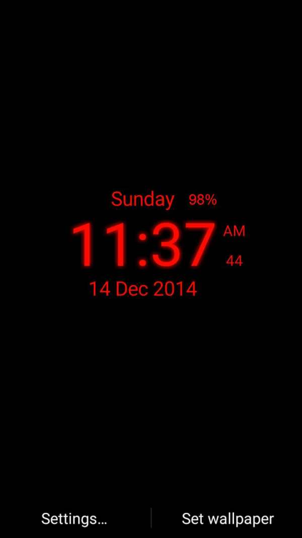 Digital Clock Live Wallpaper screenshot 12